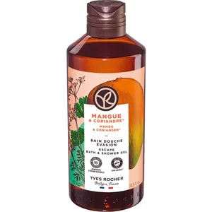 Yves Rocher Mango & Coriander Escape Bath & Shower Gel - Sulfate-Free Gel for Nourishing Cleanse