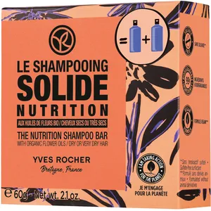 Yves Rocher Nutrition Shampoo Bar for Dry Hair – Nourishing, Plastic-Free, 60g Solid Shampoo