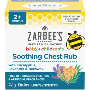 Zarbee's Baby + Children's Soothing Chest Rub with Eucalyptus & Lavender, 42g Jar