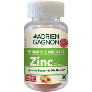 Zinc 25mg Sugar Free Gummy - Supports Immune Health & Prevents Deficiency - Peach Flavor