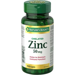 Zinc Supplement 50mg - Supports Immune Function, Skin Health & Metabolism - Nature's Bounty