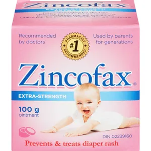 Zincofax Extra Strength Ointment 40% Zinc Oxide for Diaper Rash Relief and Skin Protection