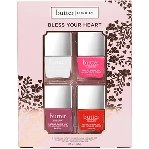 butter LONDON Bless Your Heart Mini Nail Lacquer Set - 4 Colors of Chip-Resistant Shine