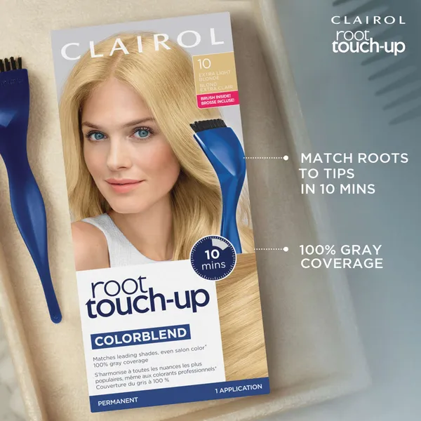 Clairol Root Touch-Up Permanent Hair Color - 100% Gray Coverage, Extra ...